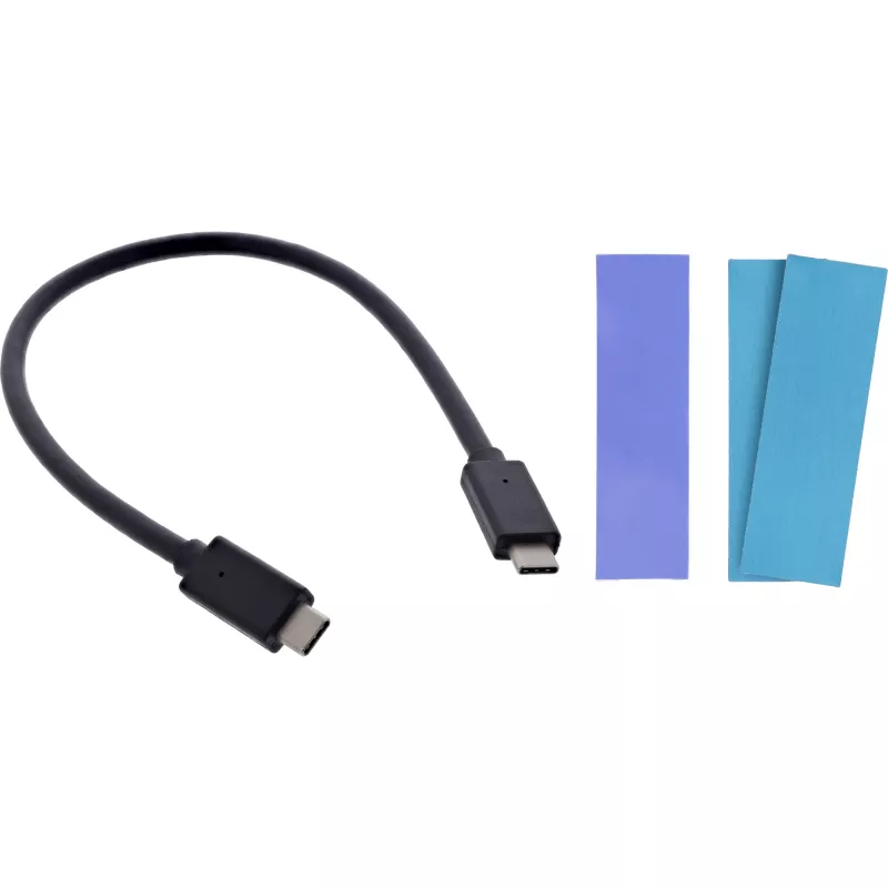 Obudowa InLine USB3.2 Gen.2 USB-C na dysk SSD M.2 (PCIe NVMe i SATA)