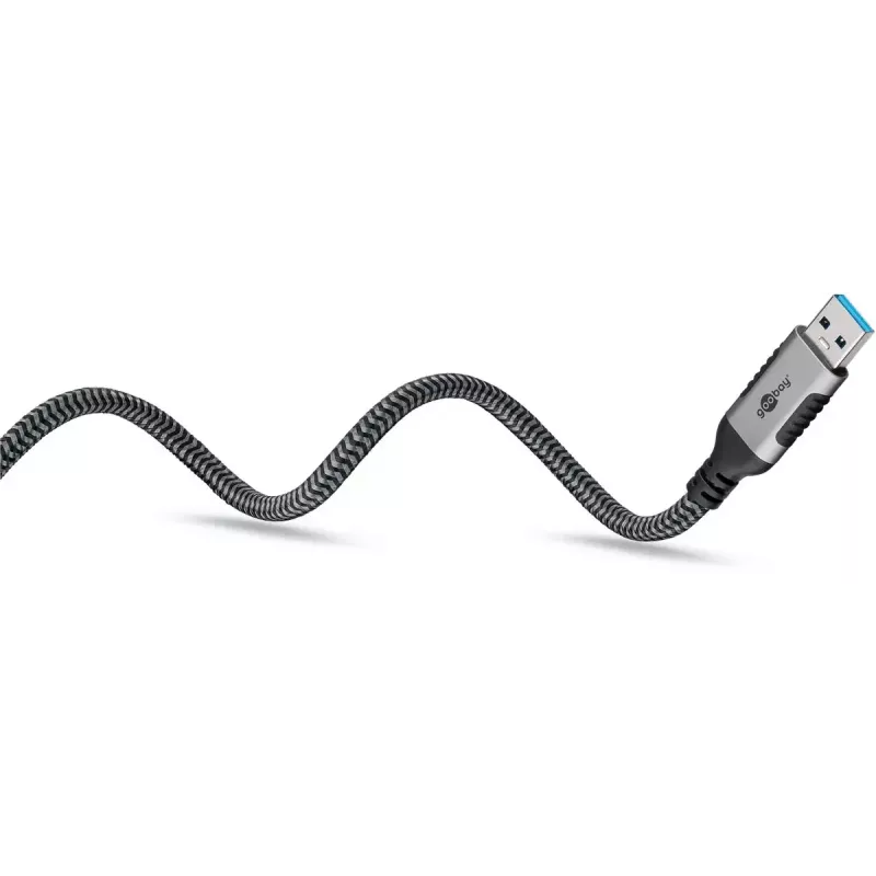 Goobay adapter kablowy USB A RJ-45 15m czarno-srebrny