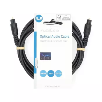 Nedis CAGL25000BK10 kabel audio 1 m TOSLINK Czarny