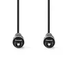 Nedis CAGL25000BK10 kabel audio 1 m TOSLINK Czarny