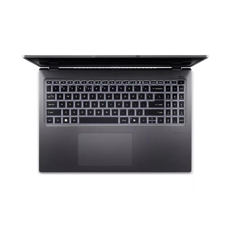 Laptop Acer Swift Go 16 SFG16-72-76Q5 — Intel Core Ultra 7 155U, 16 cali (40,6 cm) 3.2K 16 GB LPDDR5, 512 GB SSD, Windows 11 Home, Szary