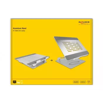 Stojak na laptopa DeLOCK 18414 regulowany Aluminium Szerokość 280mm Głębokość 230mm Wysokość 40mm