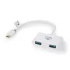 Hub interfejsowy Nedis CCBW65960WT02 biały kabel 0,2 m