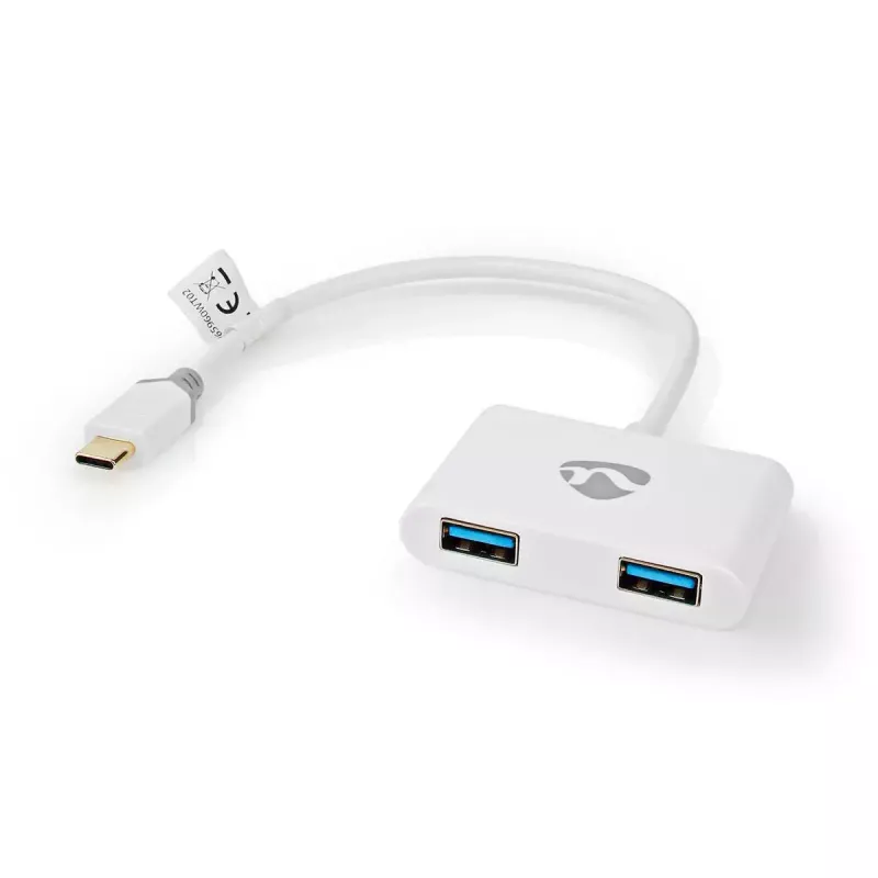 Hub interfejsowy Nedis CCBW65960WT02 biały kabel 0,2 m
