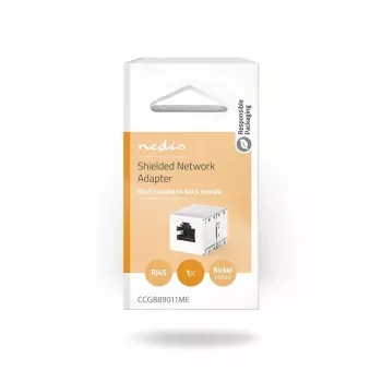 Nedis CCGB89011ME złącze RJ45 Metalowe Żeńskie/Żeńskie
