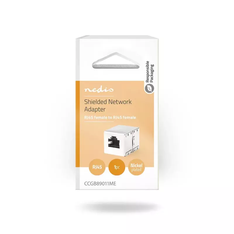 Nedis CCGB89011ME złącze RJ45 Metalowe Żeńskie/Żeńskie