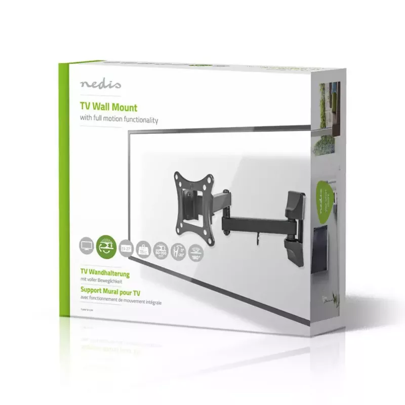 Uchwyt TV Nedis TVWM1510BK 68,6 cm 27 cali Czarny 15 kg