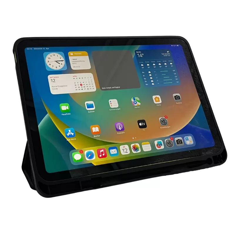 Etui Folio Slim Hurtel DEQSTER do iPada 10,9 cala (10. generacji) — pokrycie TPU/PU, 3 tryby podstawki, 244 g