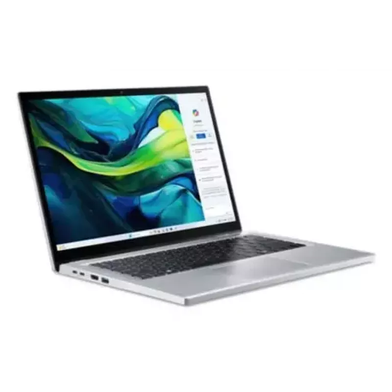 Konwertowalny laptop Acer Aspire Go Spin 14 AGSP14-31PT-36R6 — 14 cali WUXGA dotyk, Intel Core 3 N355 1.9 GHz, 16 GB LPDDR5, 512 GB SSD, Windows 11 Home, Srebrny