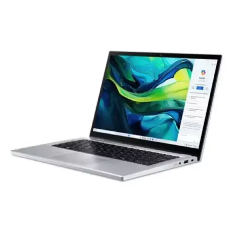 Konwertowalny laptop Acer Aspire Go Spin 14 AGSP14-31PT-36R6 — 14 cali WUXGA dotyk, Intel Core 3 N355 1.9 GHz, 16 GB LPDDR5, 512 GB SSD, Windows 11 Home, Srebrny