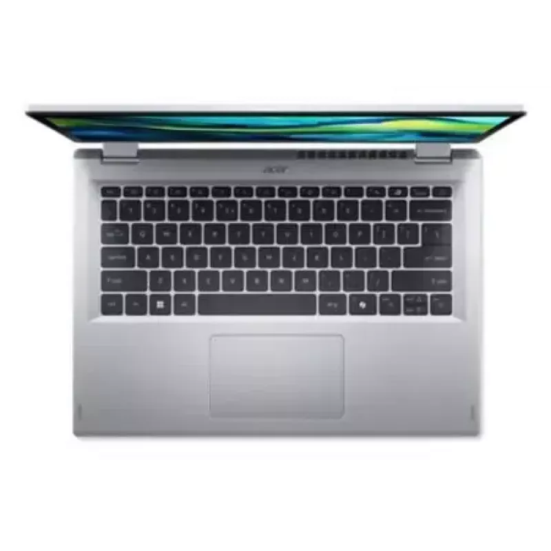 Konwertowalny laptop Acer Aspire Go Spin 14 AGSP14-31PT-36R6 — 14 cali WUXGA dotyk, Intel Core 3 N355 1.9 GHz, 16 GB LPDDR5, 512 GB SSD, Windows 11 Home, Srebrny