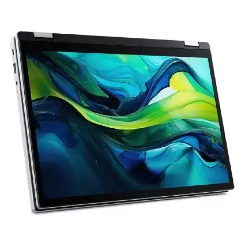 Konwertowalny laptop Acer Aspire Go Spin 14 AGSP14-31PT-36R6 — 14 cali WUXGA dotyk, Intel Core 3 N355 1.9 GHz, 16 GB LPDDR5, 512 GB SSD, Windows 11 Home, Srebrny