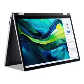 Konwertowalny laptop Acer Aspire Go Spin 14 AGSP14-31PT-36R6 — 14 cali WUXGA dotyk, Intel Core 3 N355 1.9 GHz, 16 GB LPDDR5, 512 GB SSD, Windows 11 Home, Srebrny