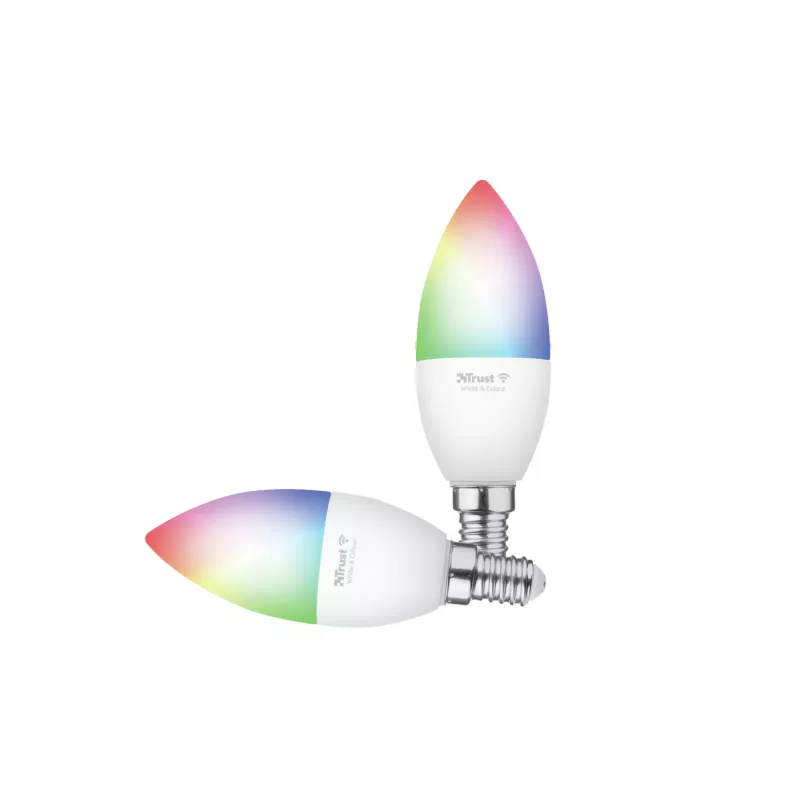 Inteligentna żarówka TRUST 71293 — Wi‑Fi inteligentne światło, biała, AC, 37×100 mm, 2 szt.