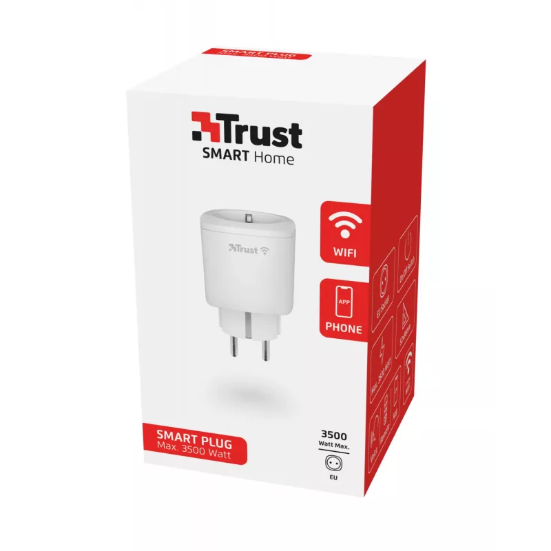 Inteligentne gniazdko Trust 71289 3000 W białe wewnętrzne bezprzewodowe Wi-Fi