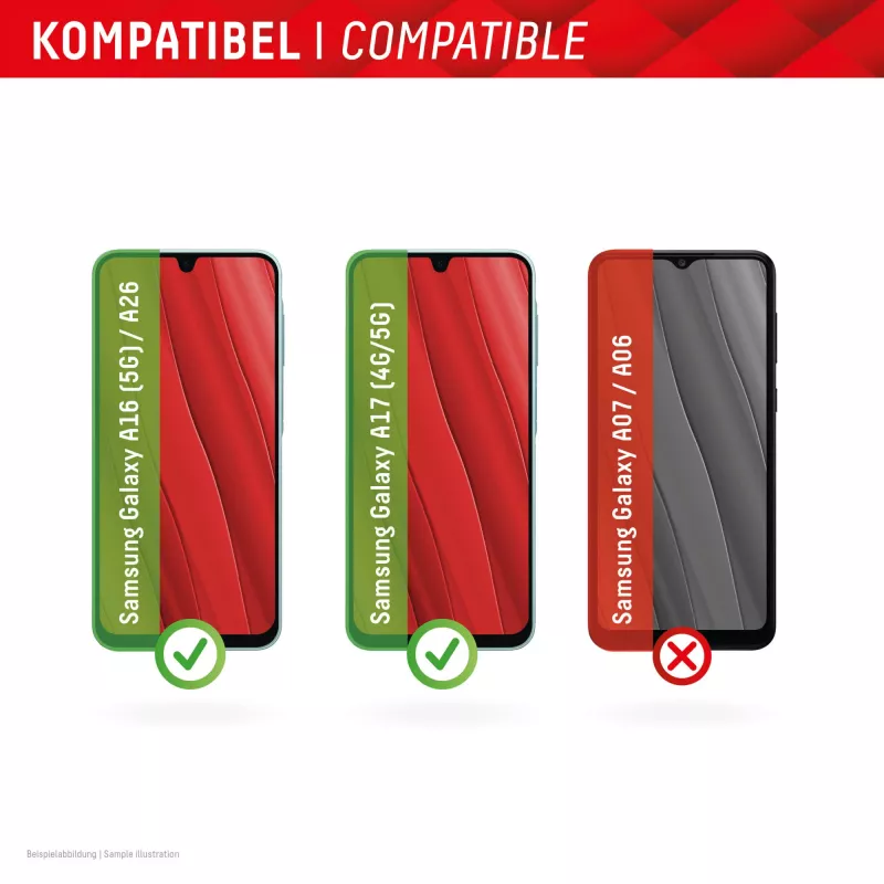DISPLEX Smart Glass (9H) do Samsung Galaxy A26/A16 (5G)/A17 (4G/5G), naklejka montażowa, niezniszczalne