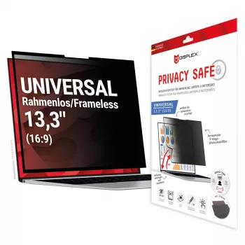 Displex PRIVACY SAFE wyjmowalny dwukierunkowy filtr prywatyzujący do laptopa/ notebooka (bezramkowy) 13,3'' (16:9)