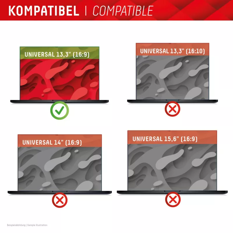 Displex PRIVACY SAFE wyjmowalny dwukierunkowy filtr prywatyzujący do laptopa/ notebooka (bezramkowy) 13,3'' (16:9)