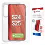 Displex Szkło Ochronne + Etui do Samsung Galaxy S24/S25, Eko Ramka Montażowa, odporne na zarysowania