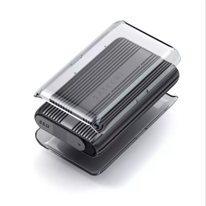Obudowa SSD Satechi USB4 NVMe SSD Pro 4 TB 40 Gbit/s Szara Przezroczysta
