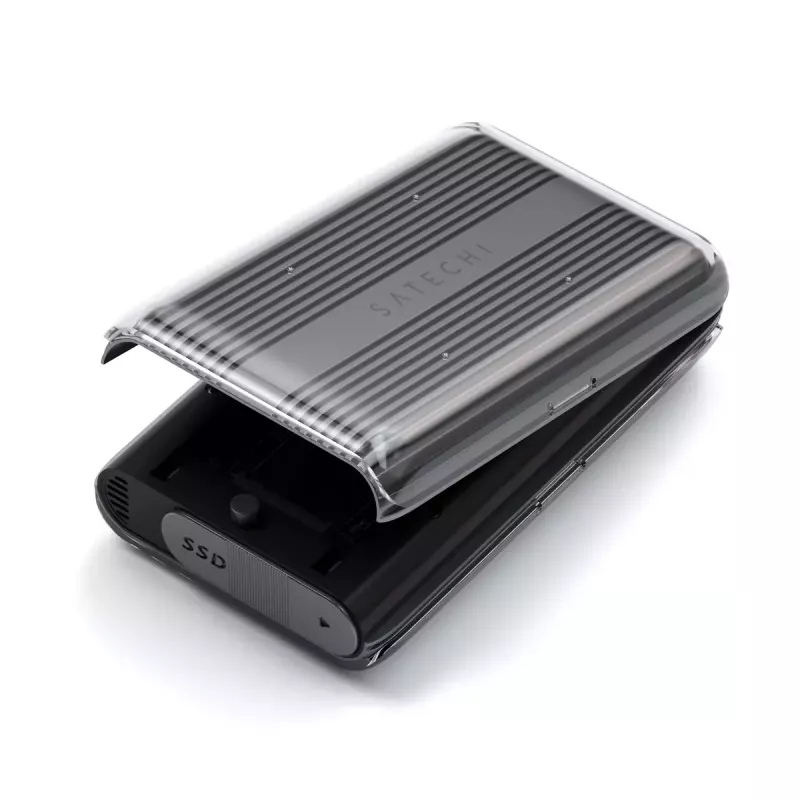 Obudowa SSD Satechi USB4 NVMe SSD Pro 4 TB 40 Gbit/s Szara Przezroczysta