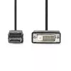 Video adapter kablowy Nedis CCGL37200BK20 2m DisplayPort do DVI-D Czarny