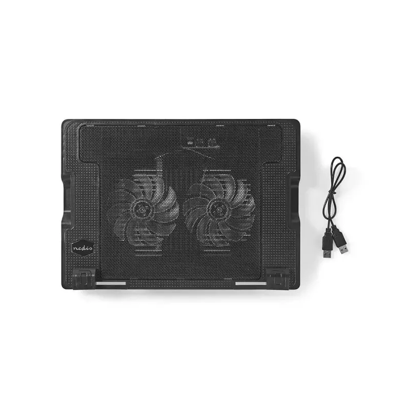 Podkładka chłodząca do laptopa Nedis NBCR200BK 2 wentylatory 14 cm Czarna