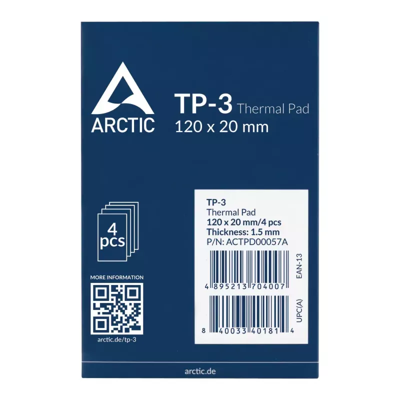 ARCTIC TP-3 Premium Performance Thermal Pad 120 x 20 mm, 1,5 mm