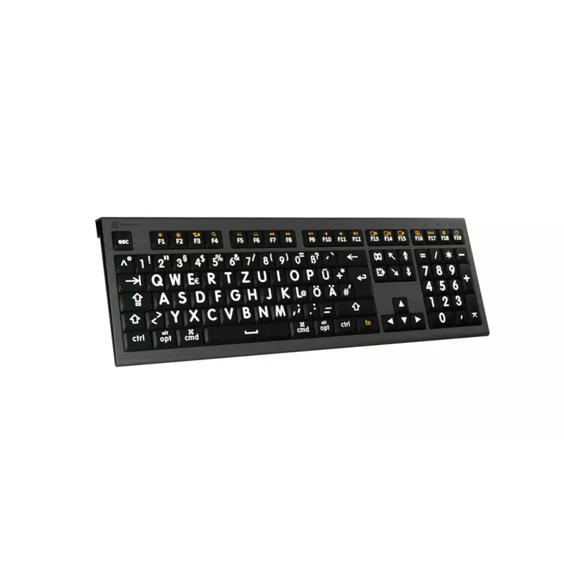 Logickeyboard LKB-LPWB-A2M-DE klawiatura uniwersalna USB QWERTZ niemiecki czarna