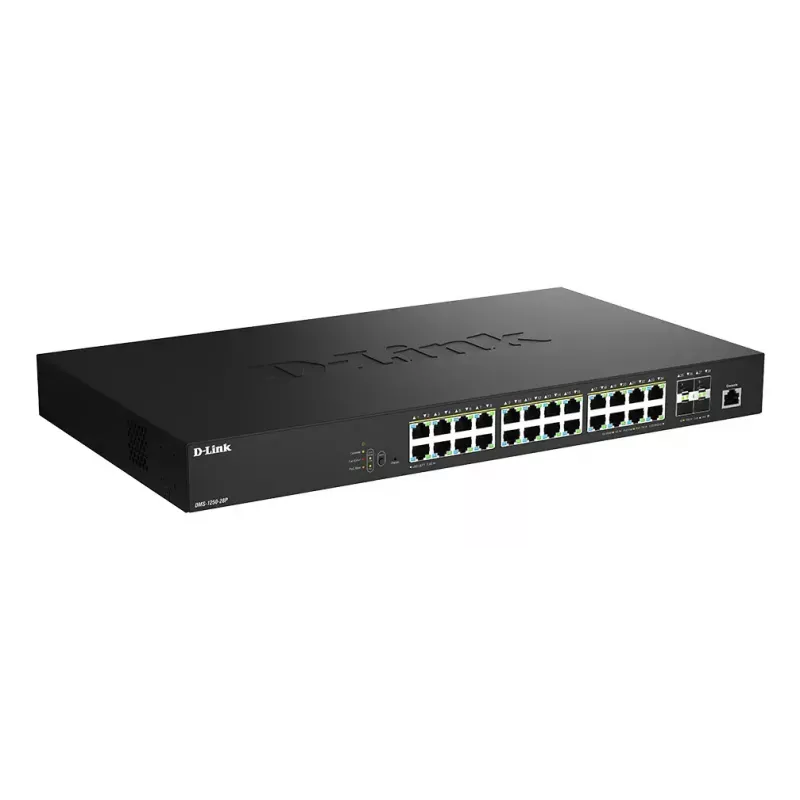 D-Link 28-portowy przełącznik zarządzalny Multi-Gigabit PoE++ Smart z 4 portami 10G SFP+