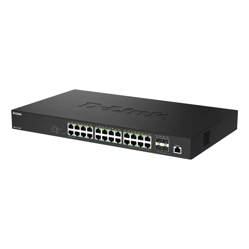 D-Link 28-portowy przełącznik zarządzalny Multi-Gigabit PoE++ Smart z 4 portami 10G SFP+