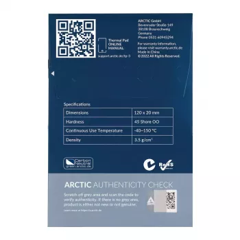 ARCTIC TP-3 Premium Performance Thermal Pad 120 x 20 mm, 0,5 mm