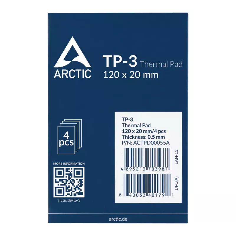 ARCTIC TP-3 Premium Performance Thermal Pad 120 x 20 mm, 0,5 mm