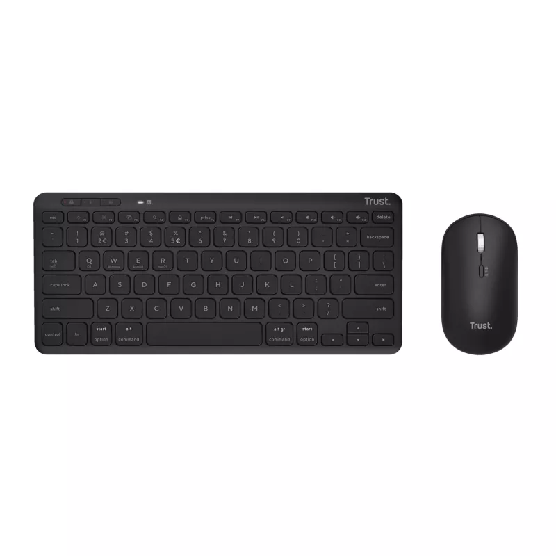 Trust Lyra klawiatura Mysz w zestawie Biuro RF Wireless + Bluetooth QWERTZ Niemiecki Czarny