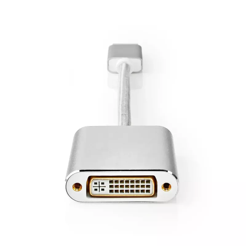 Nedis CCTB37250AL02 adapter kabla wideo 0,2 m DisplayPort DVI-D srebrny