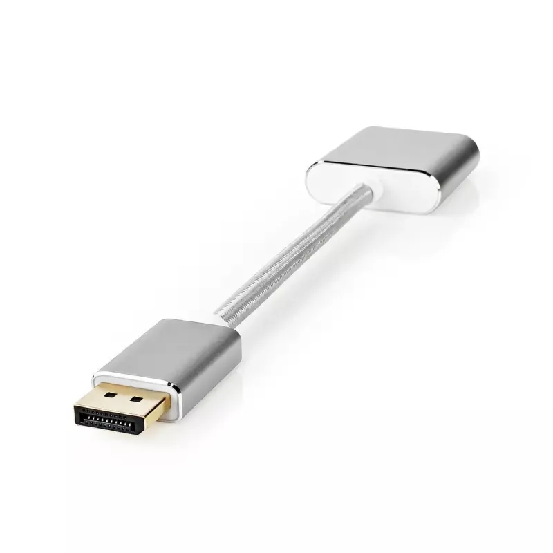 Nedis CCTB37250AL02 adapter kabla wideo 0,2 m DisplayPort DVI-D srebrny
