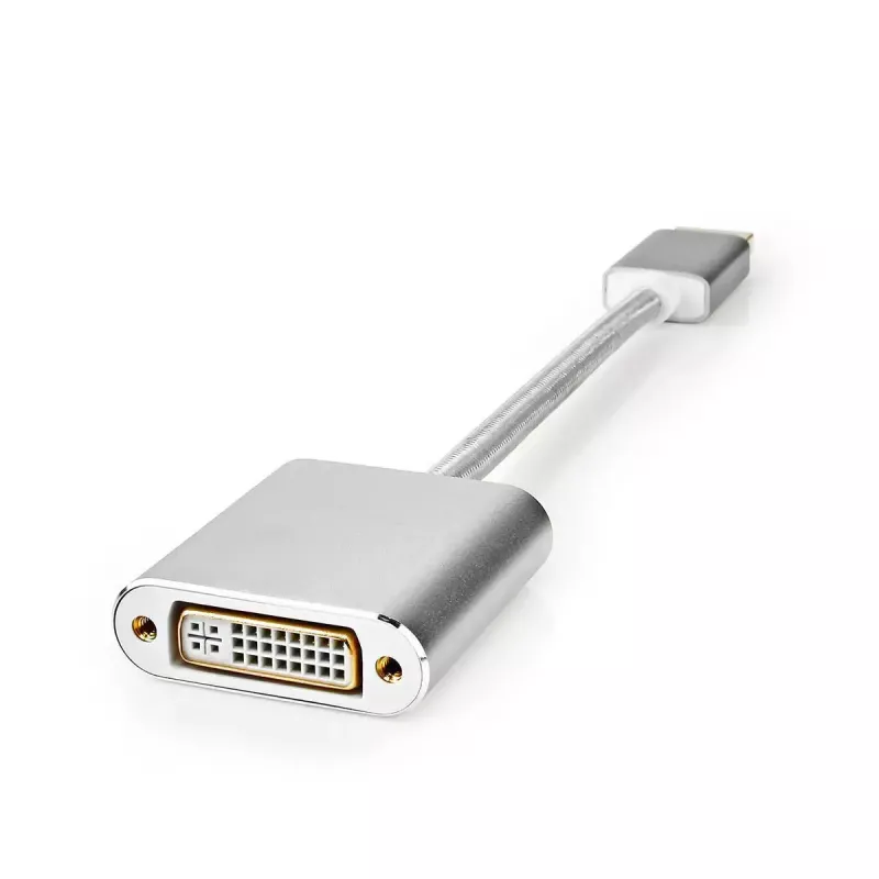 Nedis CCTB37250AL02 adapter kabla wideo 0,2 m DisplayPort DVI-D srebrny