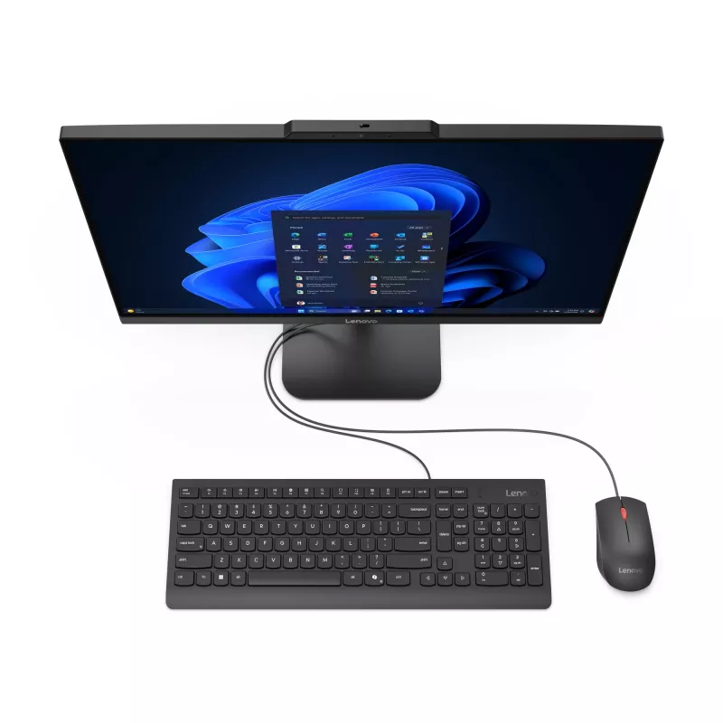 Lenovo V100 Intel® N N100 60,5 cm (23,8 cala) 1920 x 1080 pikseli All-in-One PC 8 GB DDR4-SDRAM 256 GB SSD Windows 11 Pro Wi-Fi 6 (802.11ax) Czarny