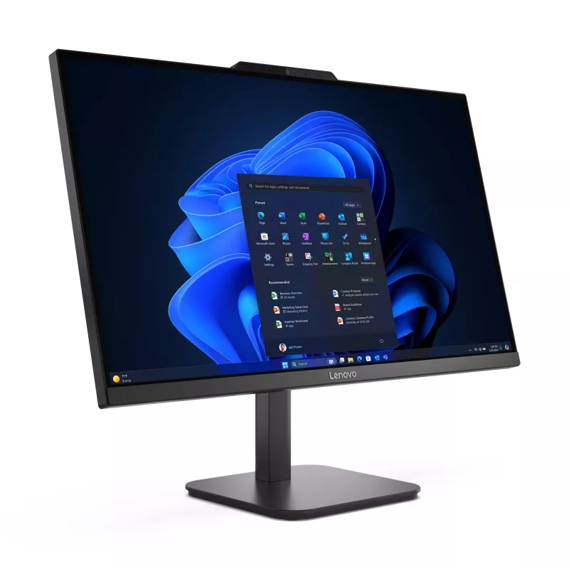 Lenovo V100 Intel® N N100 60,5 cm (23,8 cala) 1920 x 1080 pikseli All-in-One PC 8 GB DDR4-SDRAM 256 GB SSD Windows 11 Pro Wi-Fi 6 (802.11ax) Czarny