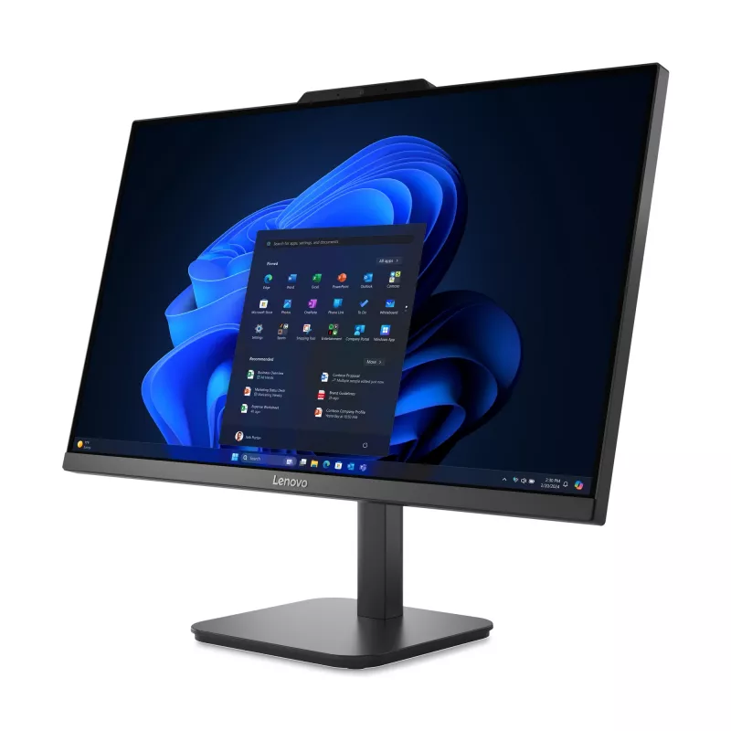 Lenovo V100 Intel® N N100 60,5 cm (23,8 cala) 1920 x 1080 pikseli All-in-One PC 8 GB DDR4-SDRAM 256 GB SSD Windows 11 Pro Wi-Fi 6 (802.11ax) Czarny