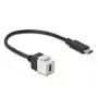 Moduł Keystone DeLOCK 86399 Płaski Czarny Biały USB C
