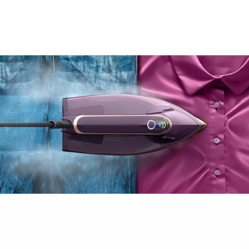 Żelazko parowe Philips DST8040/30 — 3000 W, zbiornik 0,35 L, stopa SteamGlide Elite, para pionowa
