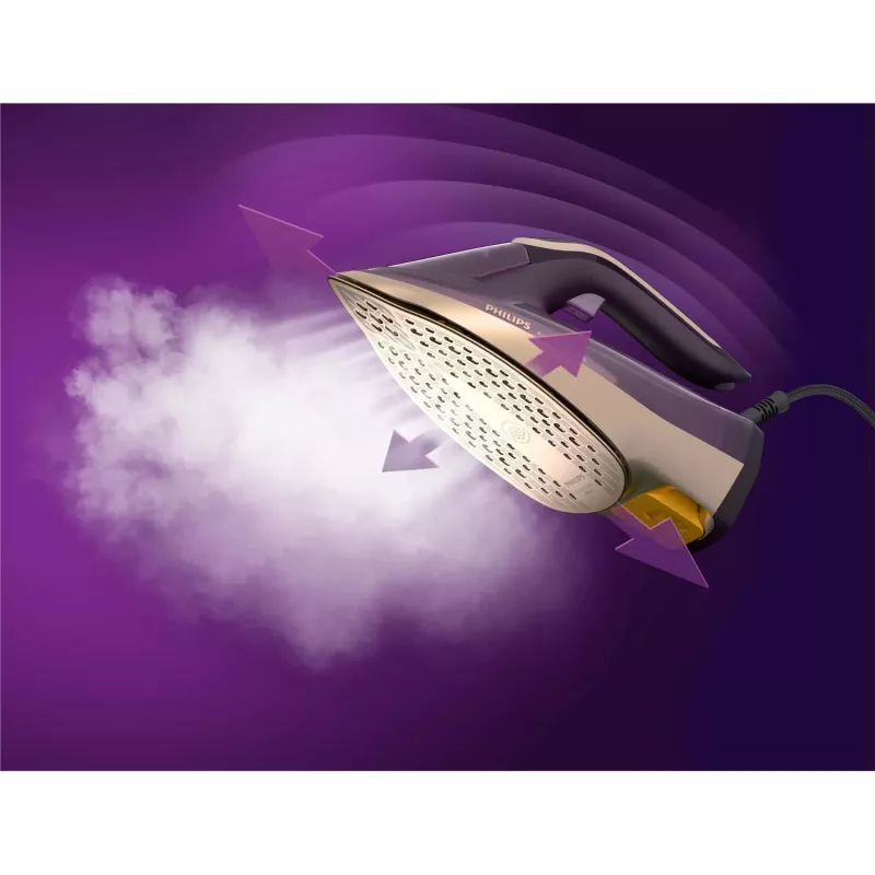 Żelazko parowe Philips DST8040/30 — 3000 W, zbiornik 0,35 L, stopa SteamGlide Elite, para pionowa