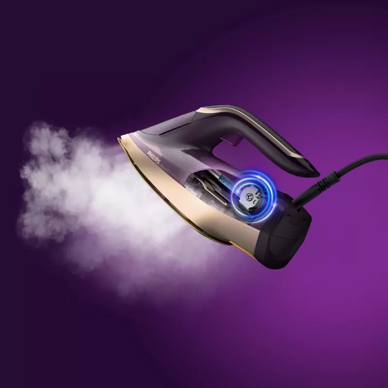 Żelazko parowe Philips DST8040/30 — 3000 W, zbiornik 0,35 L, stopa SteamGlide Elite, para pionowa