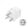 Hama 00223440 przejściówka wtyczki zasilania Type M Type C (Europlug)+Type F Biały