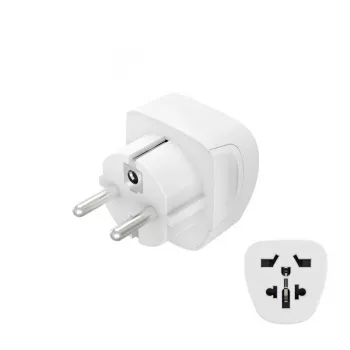 Hama 00223456 adapter zasilania hybrydowy Typ E/F uniwersalny Biały