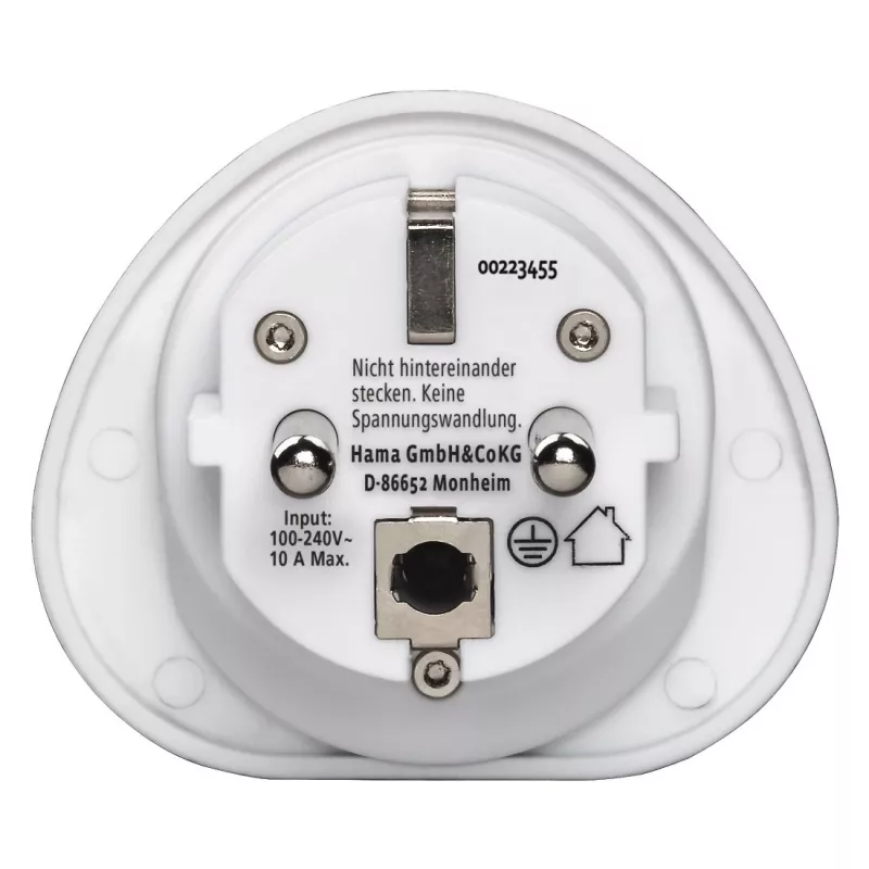 Hama 00223455 adapter wtyczki sieciowej Uniwersalny Biały