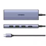 Hub USB Type-C UGREEN 20956A z HDMI i USB 3.0, 5 Gb/s, 4K 3840×2160, srebrny