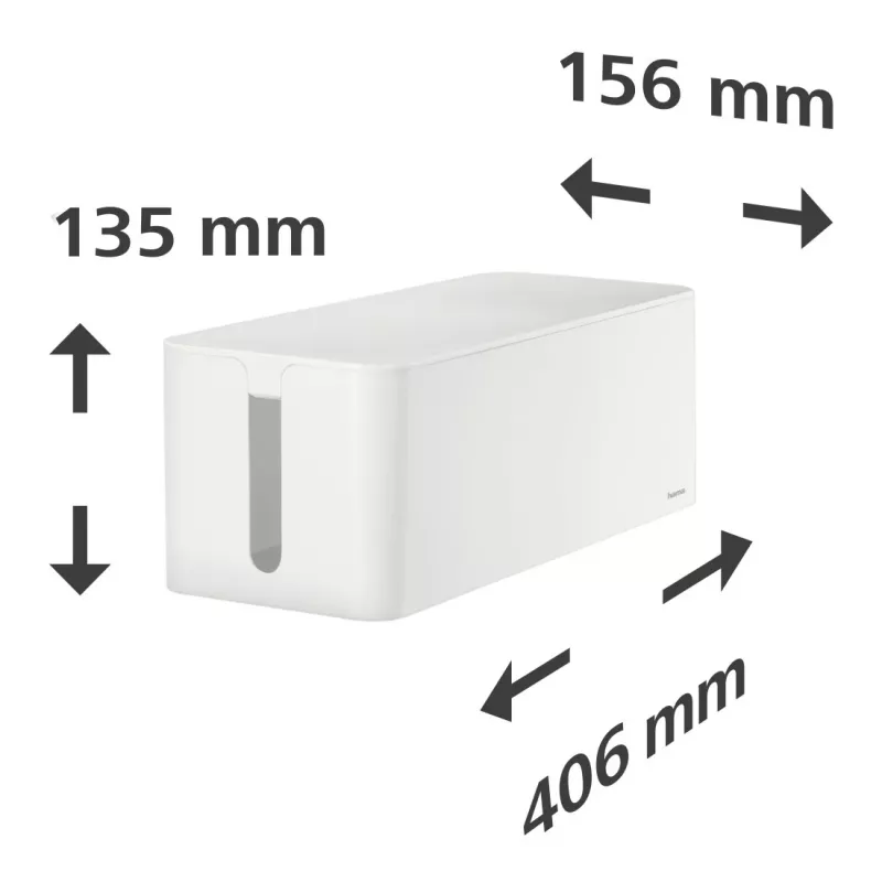 Hama 00221011 organizer kabli Uniwersalna skrzynka na kable Biały