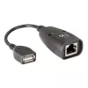 Techly IUSB-EXTENDTY5 adapter złącza kabla USB RJ-45 Czarny